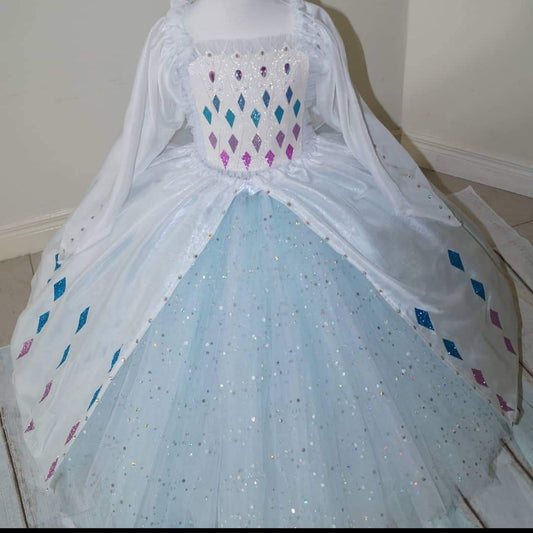 Disney Princess Queen Elsa White Frozen 2 Inspired Tutu Dress