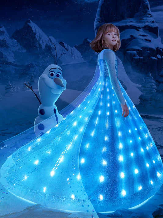 Glowing Snow Princess Fancy Costume