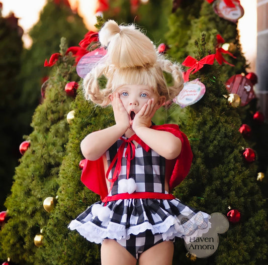 Cindy Lou Inspired Baby Romper 0-2T