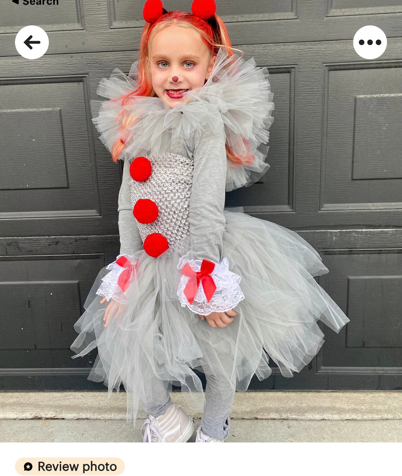 IT Pennywise Gray Clown Tutu Costume Halloween Toddler Girls Tutu
