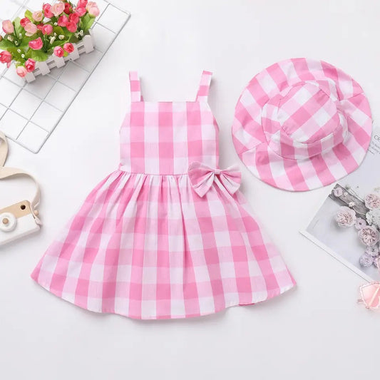 1-6Y Barb Plaid Dress Toddlers Girls with Hat