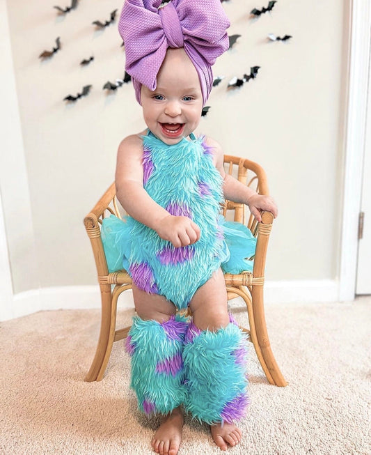 Sully inspired Baby Costume with Leg Warmers